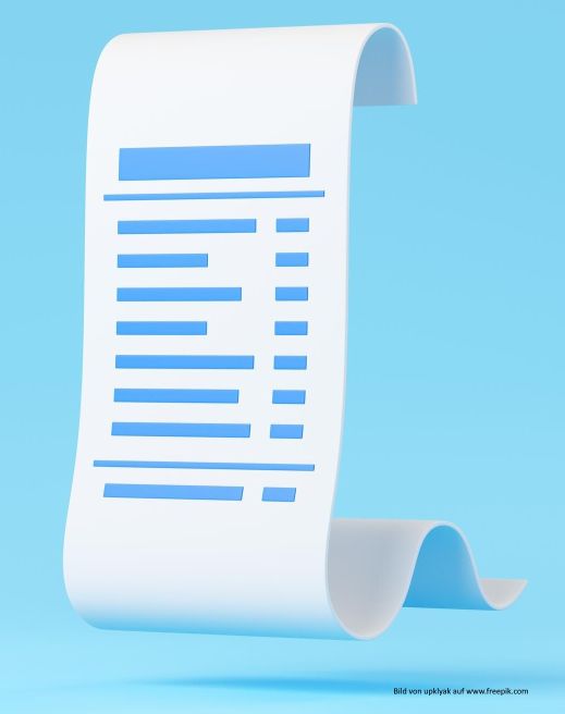 Die Rechnung besteht aus vielen Positionen.