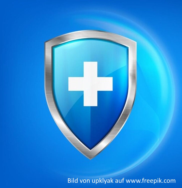 Freepik, SchutzschildMitVirenBlau_upklyak_ZT