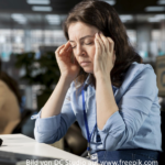 Beschwerden verstärken Stress Freepik, erschöpfteÜberarbeiteteFrau_DC_Studio_ZT